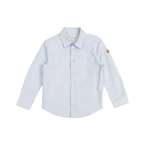 Moncler Повседневная Рубашка Светло-Синяя Детская