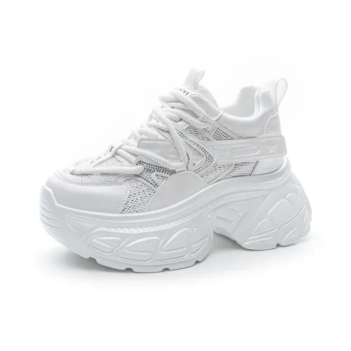 CHOVO Дышащий и Легкий Низкий Топ Кроссовки с Толстой Подошвой Женские