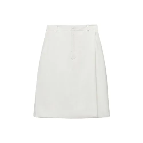 ZARA Желтая белая женская повседневная длинная юбка