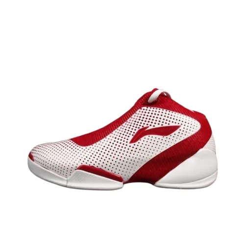 Лайнер Амортизация Износостойкий MID Топ Баскетбольные Кроссовки Унисекс Красный Белый