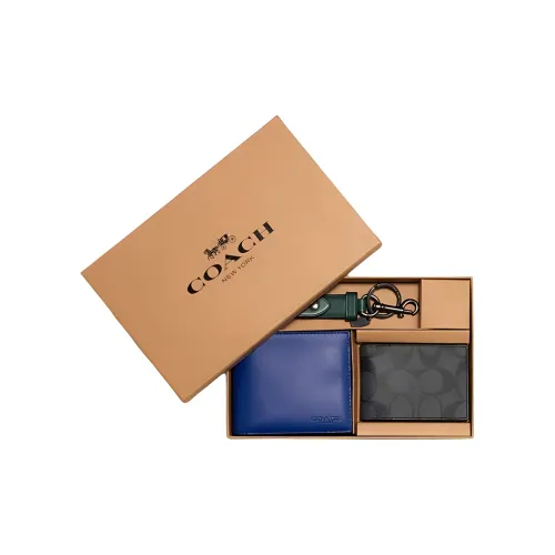 COACH 3 IN 1 Wallet Холст с кожей Кошелек Мужской кошелек