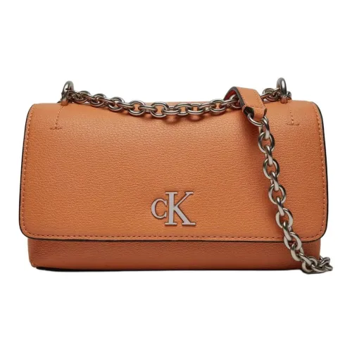 CALVIN KLEIN Матовая синтетическая кожа сумка через плечо стандартная женская оранжевая