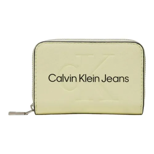 Calvin Klein ПУ (полиуретан) Кошелек Женские Светло-желтый