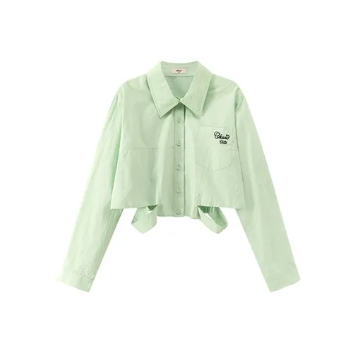 CHUU Мятно-зеленые Женские Рубашки