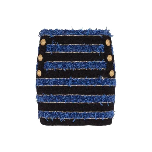 BALMAIN Чёрно-синие Женские Повседневные Короткие Юбки