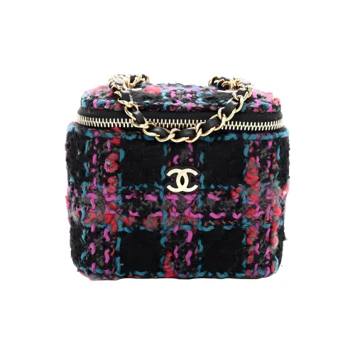 CHANEL 22K Осенний и Зимний Шерсть Саржа Мягкий Шерстяной Косметичка Маленькая Женская Многоцветная