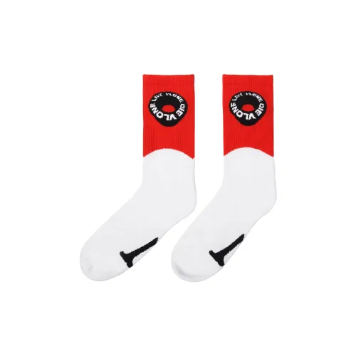 VLONE Красные Унисекс Высокие Носки