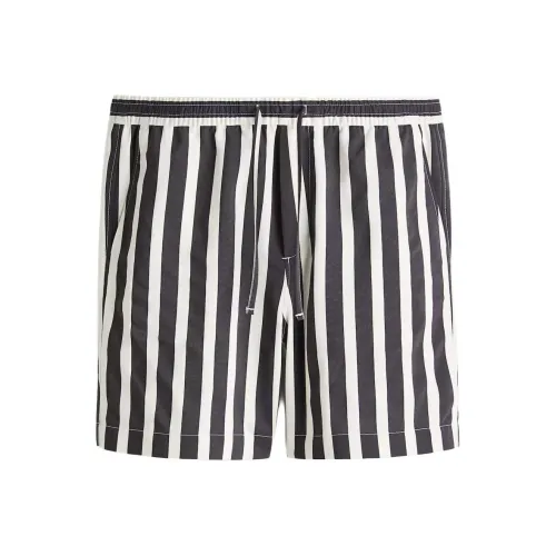 H&M Черные/Белые Мужские Повседневные Шорты