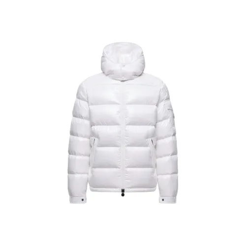 Moncler Maya Series С капюшоном Короткий пуховик Пуховая куртка Мужская Белая