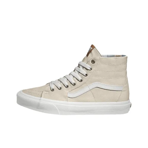 Vans Sk8 Hi Устойчивые к истиранию высокие кроссовки для скейтбординга Мужские Бежевые