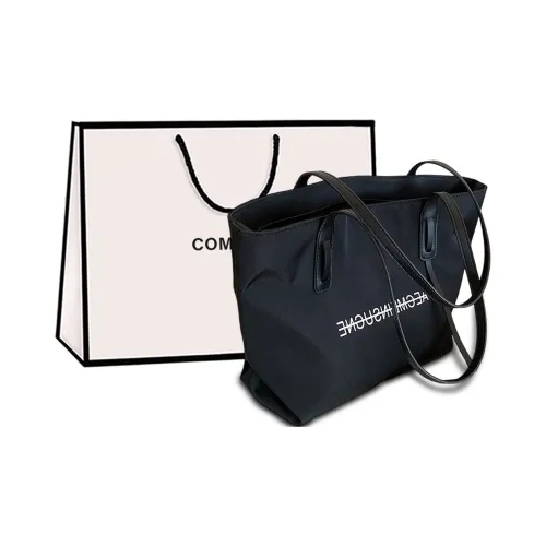 COMELY Ткань Тоут Сумка Сумка для покупок Сумка Подмышечная Сумка Сумка на плечо Стандартная Женская Черная