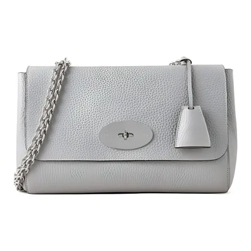 Mulberry Lily Крупнозернистая текстура Коровья кожа Сумка через плечо Женская Серый