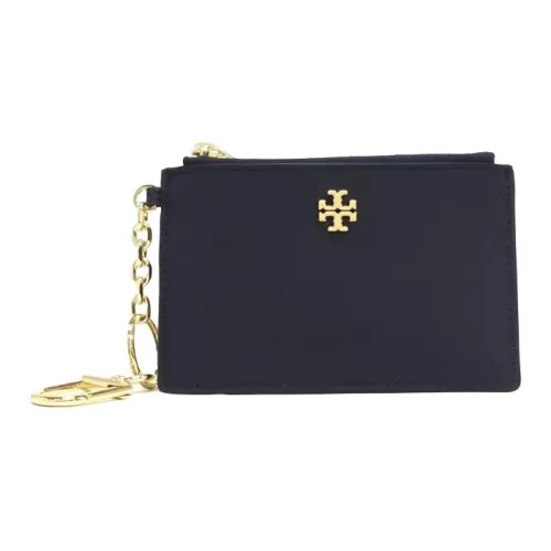 TORY BURCH Emerson Кожа Монета Держатель для карт кошелек Маленький Женский Темно-синий