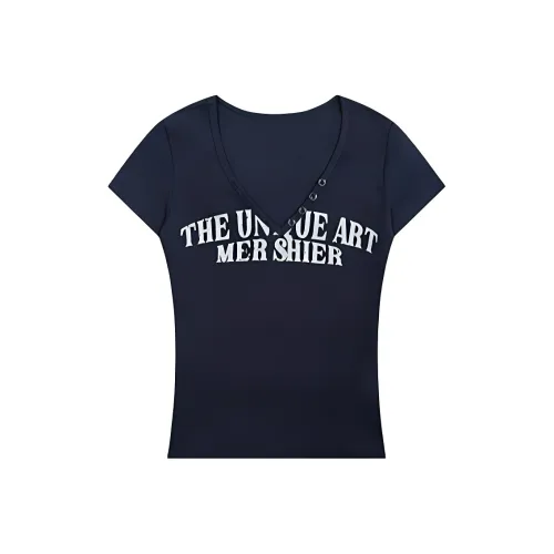 Mu Qingqing Комплект с короткими рукавами рубашка женский