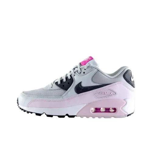 Nike Air Max 90 Устойчивые к истиранию Низкие Кроссовки для бега Повседневные Женские Серые