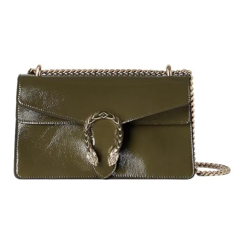 GUCCI Dionysus Лакированная кожа Сумка на плечо Средний Женский Лесной зеленый