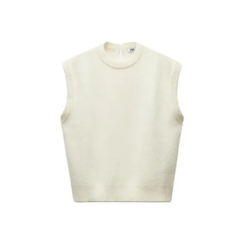 ZARA Желтые и белые женские майки