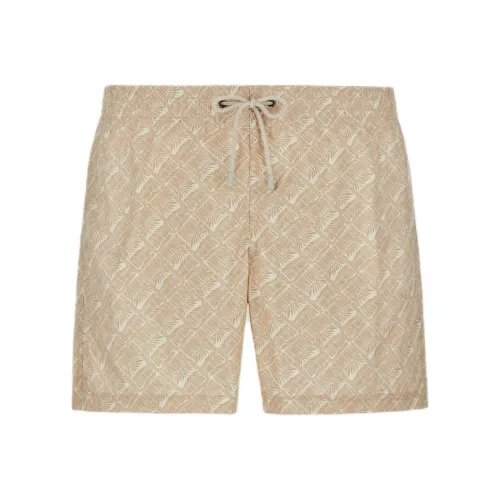 Canali Бежевые Мужские Пляжные Шорты