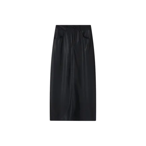 YINLEI Кожа Длинная Юбка Женская