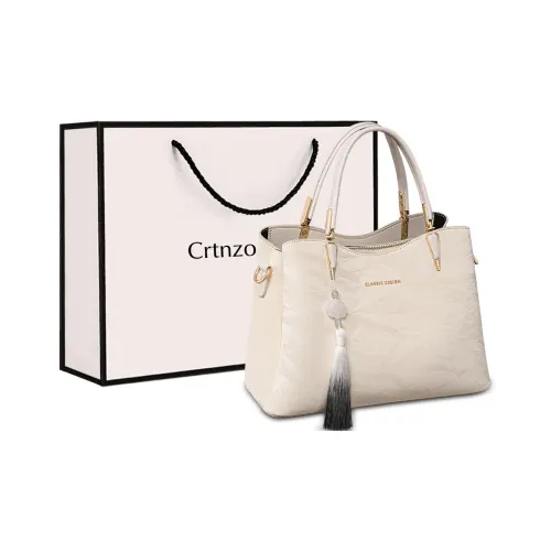 Crtnzo Kroez Коровья кожа Сумка Стандартная Женская Экрю