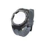 GA-2100-Керамика Черный корпус + Серый ремешок