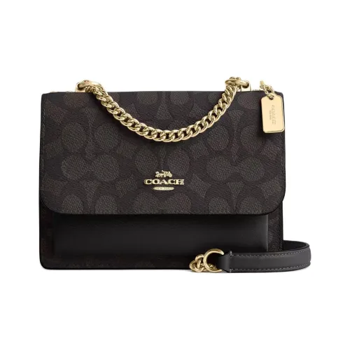 COACH Klare Искусственная кожа с коровьей кожей Сумка через плечо Мини Женская Черная