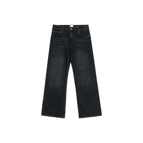 ideeaideea Промытые черные женские джинсы