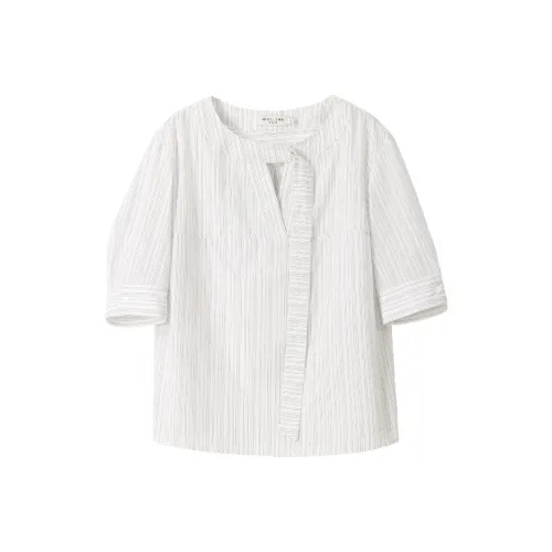 BEIQIANNI Черно-белые полосы Женские Рубашки