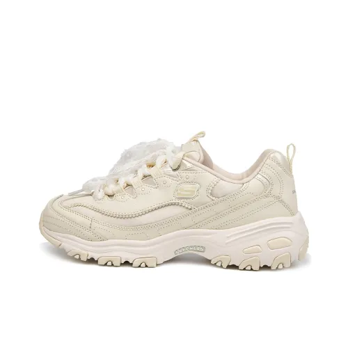 Skechers Бусина Медвежонок Амортизация Устойчивый к истиранию Увеличение Высоты Низкий Топ Тяжелая Подошва Женские Сливовый