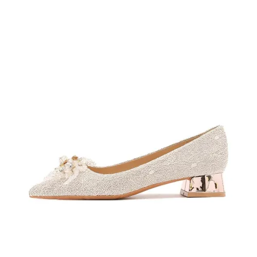 Lanza Квадратный каблук Высокие каблуки Женские Абрикос