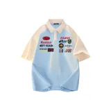 Светло-синий / Бежево-абрикосовый