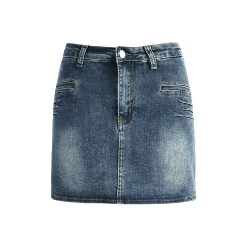 MJB Винтажные синие женские джинсовые короткие юбки