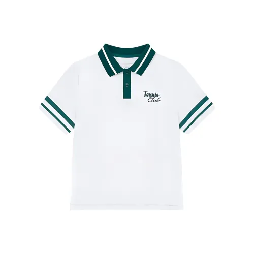 QIAODAN Dry Джордан-белый/Deep Port Зеленый Женские Поло