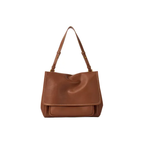 VANESSA HOGAN Корова Кожа Плечевая Сумка Женская Обсидиан Черный Какао Красный Коричневый