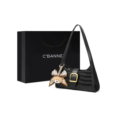 C°BANNER Коровья кожа Сумка через плечо Маленькая Женская Черная