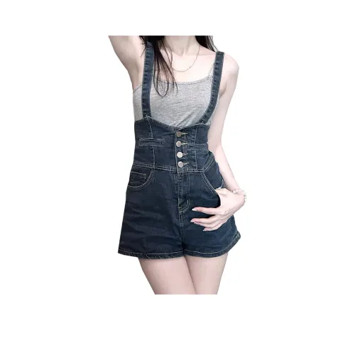 Lan Miao Темно-синие Женские Джинсовые Шорты