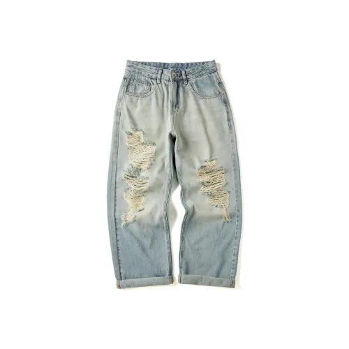 98SQUID Светло-синие Унисекс Джинсы