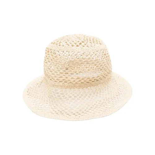 TOTEME Cotton Bucket Hats Женские Светлый Бежевый