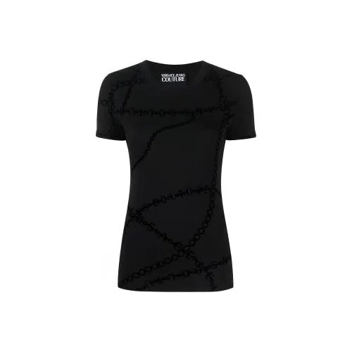 VERSACE JEANS COUTURE Черные Женские Т-рубашки