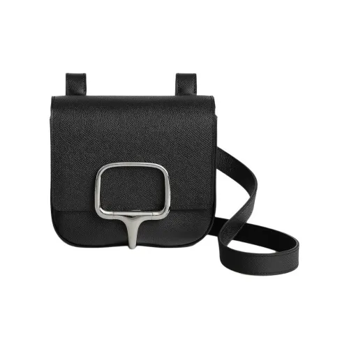 HERMES Della Cavalleria Epsom Телячья кожа Сумка через плечо Сумка на плечо Мини Женская 89 Черный