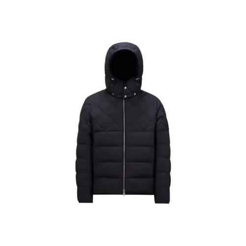 Moncler Cecaud Series С капюшоном Короткий пуховик пуховик Мужской Морской синий