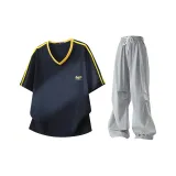 Темно-синий, синий + серый [брюки]