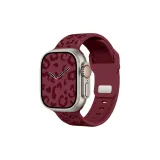 Бордовый, Lightning, Buckle, Leopard, Silicone