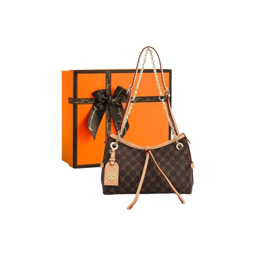 OUBOTE PVC Сумка через плечо Сумка на плечо Стандартная Женская Коричневая