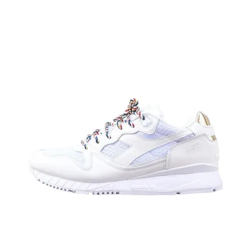 DIADORA V7000 Устойчивые к истиранию низкие беговые кроссовки унисекс белые