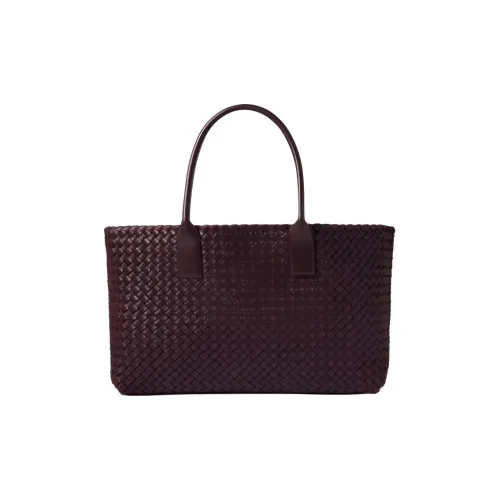 Bottega Veneta Cabat Lambskin Tote Bag Shopping Bag Handbag Small Women's Burgundy