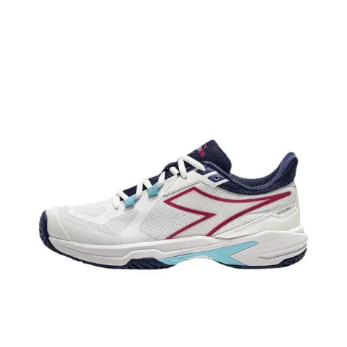 DIADORA Устойчивая к истиранию Низкая Повседневная Обувь Женская Белая Синяя Красная