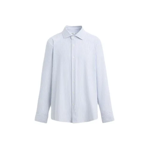 ZARA Белый/Морской Синий Мужские Рубашки