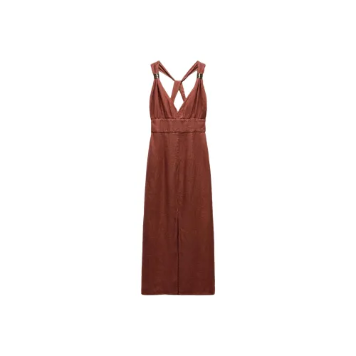 ZARA Терракота Женские Платья без рукавов