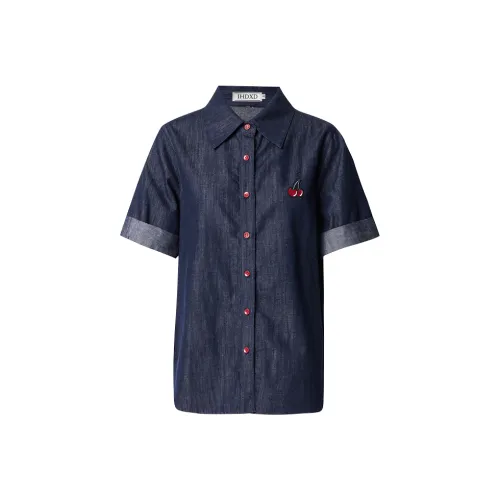 IHDXD 2025 Весна Короткий Рукав Платье Женское